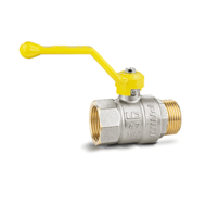Кран газовый 1/2" Ду16 шаровой латунный LD Pride 47.16.В-Н.Р.GAS LD 47.353.16 PN40 гайка/штуцер рычаг